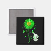 青ひまわり象皮服がメンタルヘルスを広げる マグネット (正面/裏面)