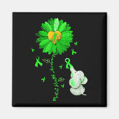 青ひまわり象皮服がメンタルヘルスを広げる マグネット (正面)