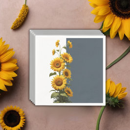 青ひまわり赤ちゃんシャワー スタンダードカクテルナプキン