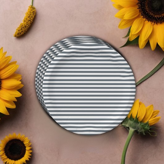 青ひまわり赤ちゃんシャワー ペーパープレート