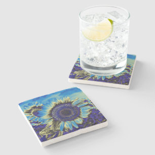 青ひまわり ストーンコースター