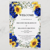 青ひま王室のわり幾何学模様結婚式 プログラム (正面/裏面)