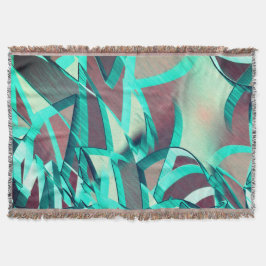 青またはシアンが赤い霧雨のイメージをストリークする スローブランケット