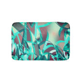 青またはシアンが赤い霧雨のイメージをストリークする バスマット (正面)