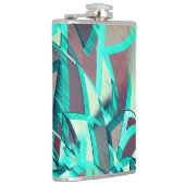 青またはシアンが赤い霧雨のイメージをストリークする フラスク (右)