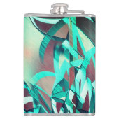 青またはシアンが赤い霧雨のイメージをストリークする フラスク (裏面)