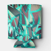 青またはシアンが赤い霧雨のイメージをストリークする 缶クーラー (裏面)