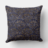 青またはビロードのダマスク織のビロードのリバーシブルの枕 クッション (裏面)