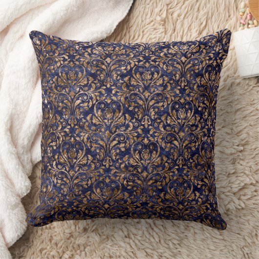 青またはビロードのダマスク織のビロードのリバーシブルの枕 クッション (ブランケット)