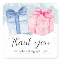 青またはピンクのギフト性別の表示