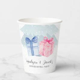 青またはピンクのギフト性別の表示 紙コップ