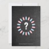 青またはピンクのジェンダーリビールベビーシャワー招待状 招待状 (裏面)