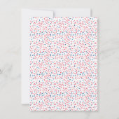 青またはピンクの性別が招待を明らかにする 招待状 (裏面)