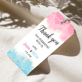 青またはピンクの性別感謝していが、贈り物のラベル ギフトタグ