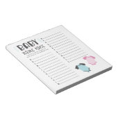 青またはピンクの赤ちゃんシャワー名レースゲーム ノートパッド (アングル)