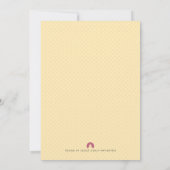 青またはピンクの赤ちゃん性別発表パーティー招待状 招待状 (裏面)