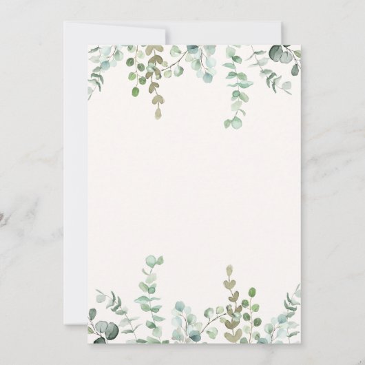 青またはピンクの風船の緑のジェンダーが明らかにする 招待状 (裏面)