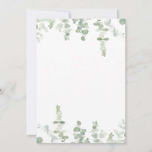 青またはピンクの風船の緑のジェンダーが明らかにする 招待状 (裏面)