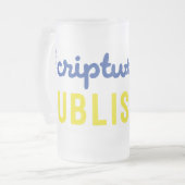 青または金ゴールドのビールのジョッキを出版している脚本家 フロストグラスビールジョッキ (正面左)