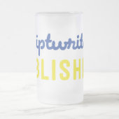 青または金ゴールドのビールのジョッキを出版している脚本家 フロストグラスビールジョッキ (中央)