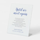 青まで我々は再び会うまでお祝い生命記念 台座サイン (正面)