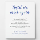 青まで私たちは人生の詩のお祝いに会う フォトプラーク (正面)