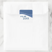 青まばゆいスターカーブステッカー スクエアシール (バッグ)