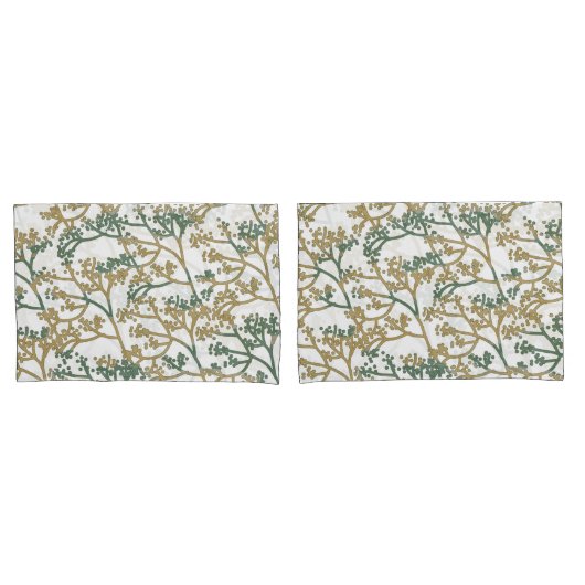 青みがかったオリーブの葉 枕カバー (フロントセット)