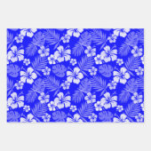 青みがかったオレンジ色の熱帯性ハイビスカスの花 ラッピングペーパーシート (正面)