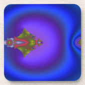 青みがかったフラクタル コースター (正面)