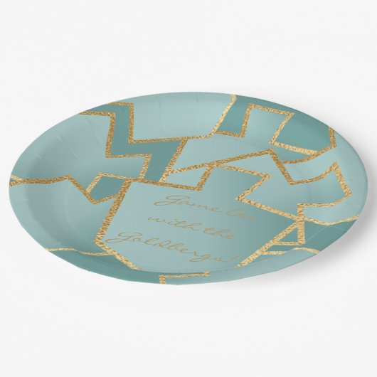 青みがかった夢に描かれたハヌカーの試合 ペーパープレート (アングル)