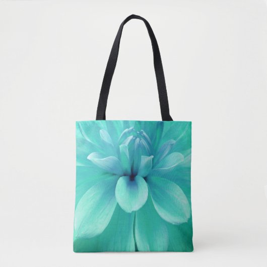 青みがかった水色の花 トートバッグ (正面)