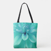 青みがかった水色の花 トートバッグ (裏面)