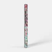 青みがかった液体ジェルの抽象画 SAMSUNG GALAXYケース (右側面)