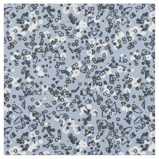 青みがかった灰色と白の幾何学模様 ファブリック (クローズアップ)