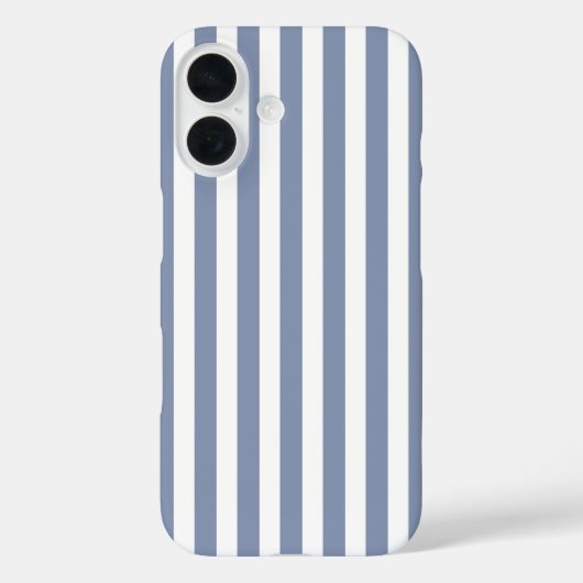青みがかった灰色と白の飴ストライプ Case-Mate iPhoneケース (裏面)