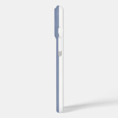 青みがかった灰色と白の飴ストライプ Case-Mate iPhoneケース (裏面 / 左)