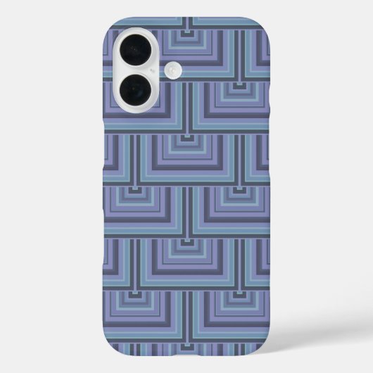 青みがかった灰色のストライプの四角い鱗模様 Case-Mate iPhoneケース (裏面)