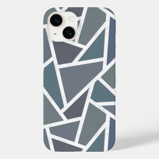 青みがかった灰色のモザイク模様 Case-Mate iPhoneケース (裏面)