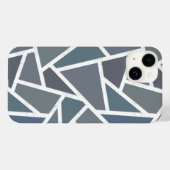 青みがかった灰色のモザイク模様 Case-Mate iPhoneケース (裏面 (横))
