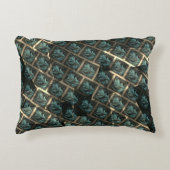 青みがかった灰色のレンガ効果、線の暗いスポットの下 アクセントクッション (正面)