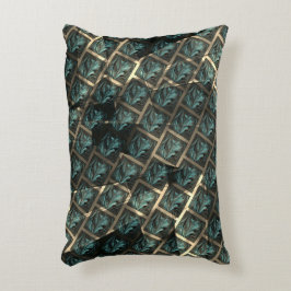 青みがかった灰色のレンガ効果、線の暗いスポットの下 アクセントクッション