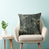 青みがかった灰色のレンガ効果、線の暗いスポットの下 クッション (椅子)