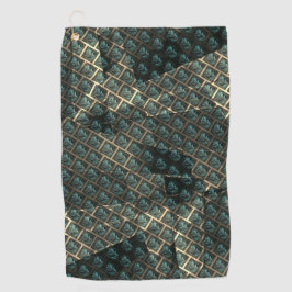 青みがかった灰色のレンガ効果、線の暗いスポットの下 ゴルフタオル