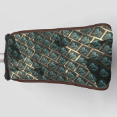 青みがかった灰色のレンガ効果、線の暗いスポットの下 ゴルフヘッドカバー (正面)