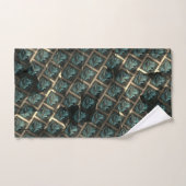 青みがかった灰色のレンガ効果、線の暗いスポットの下 バスタオルセット (ハンドタオル)