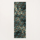 青みがかった灰色のレンガ効果、線の暗いスポットの下 ヨガマット (裏面)