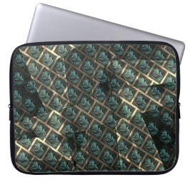 青みがかった灰色のレンガ効果、線の暗いスポットの下 ラップトップスリーブ