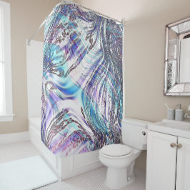 青みがかった牡蠣のスケッチ シャワーカーテン