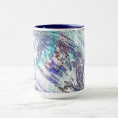 青みがかった牡蠣のスケッチ マグカップ (中央)